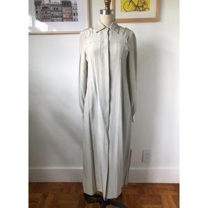 DVF Diane Von Furstenberg Shirtdress Utility Silk Crepe Midi Dress 2 Small